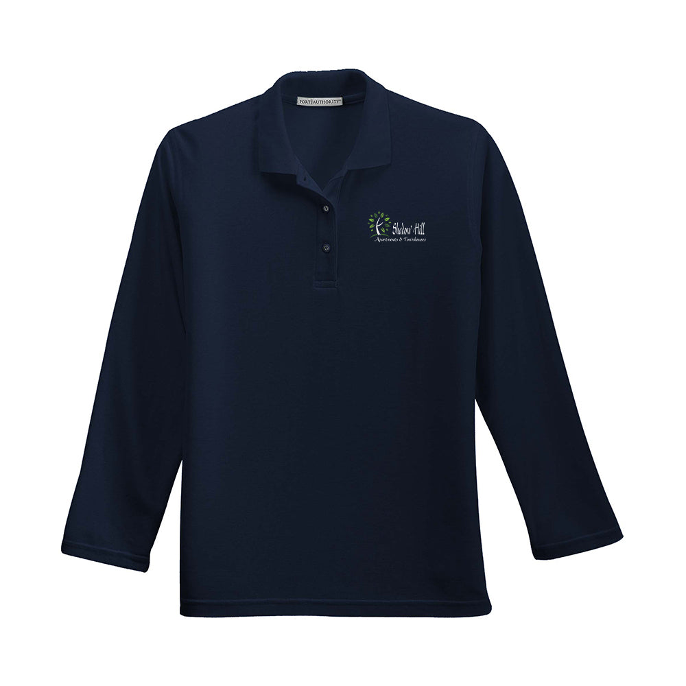 Port Authority Ladies Silk Touch Long Sleeve Polo