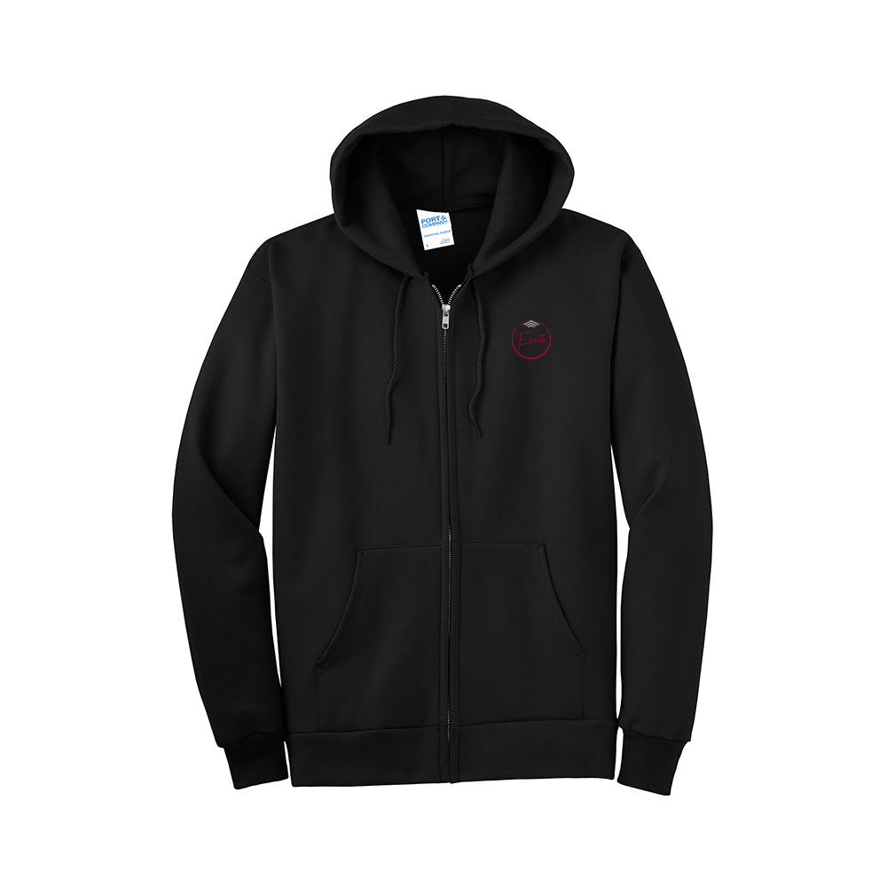 Port & Company Essential Fleece Full-Zip Hooded Sweatshirt – Oberer Shop