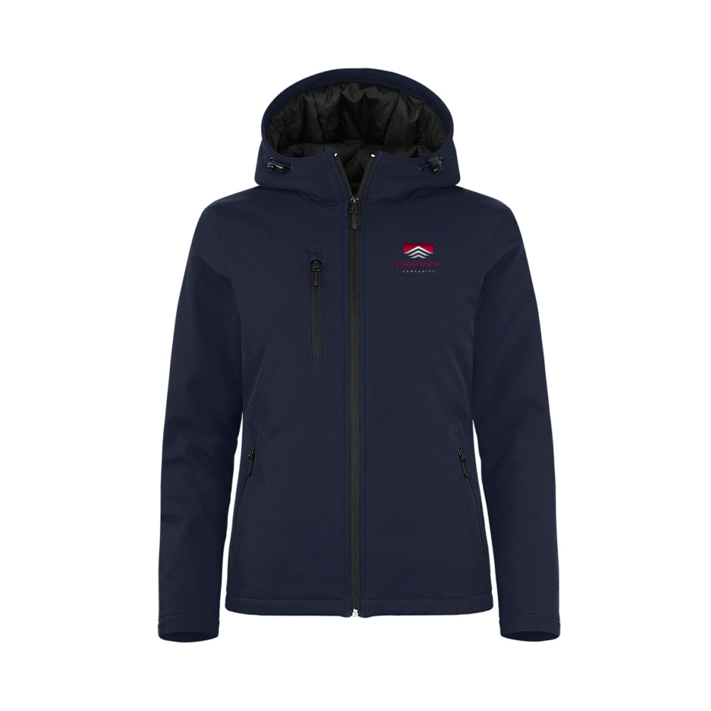 Clique Equinox Insulated Womens Softshell Jacket (Black & Dark Navy)