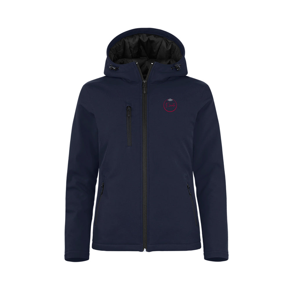 Clique Equinox Insulated Womens Softshell Jacket (Black & Dark Navy)