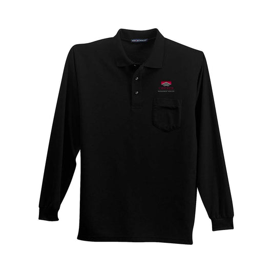 Port Authority Long Sleeve Silk Touch Polo with Pocket