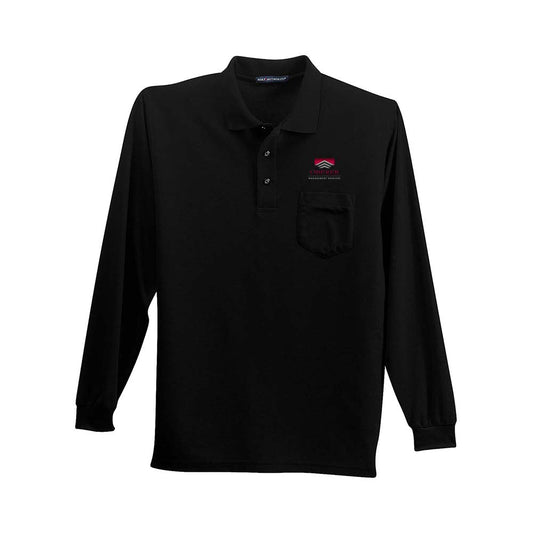 Port Authority Long Sleeve Silk Touch Polo with Pocket (3XL-4XL)